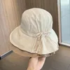 Designer Sunhats For Women Wide Brim hoeden Emmer hoed Fashion Simple Color Verstelbare opvouwbare dop UV -bescherming Zonnebrandcrème Caps