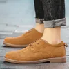 Casual schoenen lente zomer verkopen mannen hoogwaardig leer echte veter flats lichtgewicht rijden