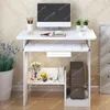 Modern Wood Desktop Computer Desk met toetsenbordvak PC Laptop Desk voor studie Student Writing Table Home Office Work Furniture