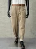 Pantalon masculin Amei Khaki Style vintage Coton Cordire de terre