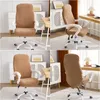 Stol täcker europeiska Jacquard Office Cover Stretch Thicken Computer Slipcovers Elastic Gaming Seat Study Room