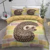 Bedding Sets Cartoon Animal Duvet Capa Conjunto de Castos Infantil Casto 3D Capas de cama de quadro de quadro de quadro impressa 2/3pc