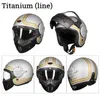 Motorfietshelmen Helmmotorcertificering ECE -certificering vier seizoenen flip -up accessoires Casco Moto verwijderbaar masker