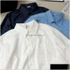 Women'S Blouses & Shirts Women Shirt Designer Blouse Mens Womens Fashion Letter Embroidery Graphic Casual Loose Cotton Button Jacket Dhzp9