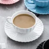 Чашки блюдцы Nordic Matte Ceramic Pumpkin Cup Cup Milk Mug Coffee Sets Cushaw Tea Set с блюдцом 200 мл офисной водой дома завтрак c