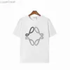 Summer Mens T-shirt with Alphabet Print Short Sleeve Loose Casual Trend Top Clothing Street