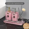 Dispensador de sabão líquido LOÇÃO DE PRESSA CLARA BARRAÇÃO EL ALIGADOR DE MANÇA Acessórios de shampoo de gel de banho de banho de banheiro
