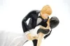 Décoration de fête romantique mignonne mariée et marié couple figurines gâteau topper proposer une douche nuptiale cosplay anniversaire de mariage