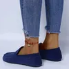 Casual schoenen Solid slip-on ondiepe flats voor vrouwen zomer dames lage hiel puntige teen pu zapatos para mujeres