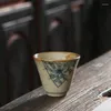 Tazze piattiere Whyou 1 parto 50 ml tè retrò a tazza singola tazza dipinte in ceramica tureen di stoviglie
