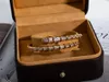 Designer Sier Torque Bangle Bamboo Bone Bracelets for Women Adjustable Serpentine Full Diamonds Bracelet 3 Colours Casual Par