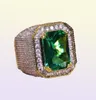 Mentille Hip Hop Ring Bijoux de haute qualité Gemstone Diamond Fashion Iced Out Gold Punk Anneaux8620793