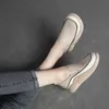 Shanghai Jiezu 2022 Yeni Üst Kat Cowhide Moda Çok yönlü Tek Adım Lefu Ayakkabı Kalın Sole Casual Single Ayakkabı
