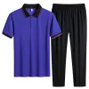 Ensembles / combinaisons d'été Sport Two Piece Running Set Men Training Sport Toping à manches courtes T-shirt Top Pantal