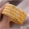 Bracelet 24k luxe éthiopien Gold Bracles pour femmes Bride de mariage bracelets couleurs bijoux middle-orient african cadeaux 230606 drop délivre dhxqr