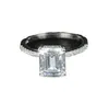 Original 925 sterling Silver Engagement wedding Rings for Women Luxury Emerald cut 4CT Simulated Diamond Platinum Jewelry size 515343057