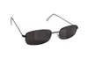 Adult Unisex Black Sunglasses Rectangle Frame Dark Tinted Lens UV400 Sunglasses