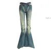 Jeans womens designer magro blu nero blu giuntato a metà capricci femmina pantaloni in denim a tutta lunghezza