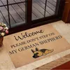 Carpets HX Funny Doormat Welcom Please Don't Step On My Golden Retriever Entrance Floor Mat Cartoon 3D Printed Indoor Rugs