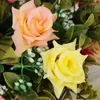 Fleurs décoratives Bouquet de branche longue rose de soie artificielle pour décoration de mariage de Noël Fausses de Noël