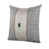 Almohada de gemas naturales de diseño de la funda de almohada cuadrada geométrica cuadrada para la sala de estar almohadas de sofá decoración del hogar