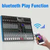 Mixer Gaxet8 Professional 8 Channel Blueteeth Audio Mixer Usb High Bass Mixing Console Mp3 Karaoke Amplifier Dj Equipment