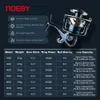 Reel de pesca giratório noeby 2500 3000 4000 5000 6000 8000 10000 MAX Drag 25kg Alumínio