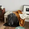 Blankets Cotton Yarn Knitted Thread Blanket Towel 130 160Cm Portable Soft Warm Summer Throw Sofa Cover Airplane Travel