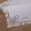 A002 VIT PREMIUM BOMULL LACE TECHIEFS CROCHET HANKIES FÖR KVINNDER BRUKSPROKTIK 240401