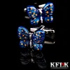 KFLK Cuff Links для мужских рубашек запонки для животных бабочка Cbutton Высококачественные кнопки брендов модные гости свадьбы 240320