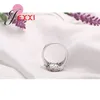 Cluster Rings Beautiful Girls Bling Jewelry Finger Accessories Fashion 925 Sterling Silver Ized Cubic Zircon Flower Shape