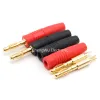 2pcs/lot 4mm Plugs Gold Plated Musical Speaker Cable Wire Pin Banana Plug Connectors