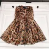 Basic & Casual Dresses Girls' Leopard Pattern Long Sleeved Dress Made of Pure Silk Cotton, Simple Elegant