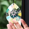 1PC 75 mm AB Kolor Snowflake rzeźbiony kryształowy szklany pryzmat żyrandol części Suncatcher wisiorek
