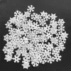 50pcs 20 mm Flakes de neige en bois, découpes en forme de neige en bois coloré pour l'artisanat de Noël bricolage