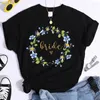 Damen T-Shirts Blumener ästhetische ästhetische Brautjungfern Hemd Team Braut Top Tees Femme Hochzeitsdusche T-Shirt Girl Junggeselle Henne Party