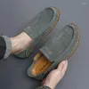 Casual schoenen Golden Sapling Business Men's Party Loafers Cow Suede Leather Driving Flats Lichtgewicht mannen Leisure Sociale Mocassin