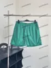 Xinxinbuy 2024 Men kvinnliga designer shorts mörk randig bokstav 1854 kort bomull svart vit brun grå khaki grön s-xl