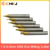 CHKJ High Quality 1.0-3.0mm HSS Titanium End Milling Cutter Engraving Edge Cutter CNC Bits End Mill for Key Cutting Machine