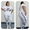 5xl más pistas de pistas Mujeres Camiseta y pantalones casuales Camiseta y pantalones de dos piezas