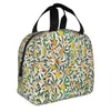 William Morris Fruits Insulated Lunch Bags Floral Green Plant Bohemian Flower Meal Container Cooler Bag Tote Lunch Box Food Bag