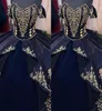 Gold Embroidered Horse Quinceanera Dresses 2023 Navy Blue Ball Gowns Off Shoulder Princess Layers Sweet 16 Dress Graduation Prom G8050330