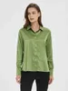 Chemises de chemisiers pour femmes Suyadream Shirts solides 93% Silk réel 7% Spandex Long Sleeves Chic Blousses2022 Spring Automn Office Top 240411
