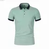남성용 폴로 여름 짧은 슬리브 티셔츠 짧은 슬리브 남성 단색 비즈니스 캐주얼 스타일 C24325