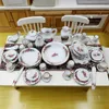 40st/set 1:12 Dollhouse Miniature Table Porcelain Ceramic Tea Cup Rishes