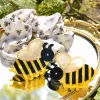 Varumärkesdesign Bee Hair Claw Handmased Hair Clip Acetate Claw Clip Girls Scrunchies Högkvalitativa hårtillbehör