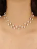 Collier Designer Fashion Femme Collier Choker Pearl Collier Statement Dames Collares Gold Color Alloy Jewelry Birthday Gift9345433