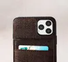 Cas de téléphone de portefeuille de mode pour iPhone 14 13 I 12 11 Pro Xs Max XR Series mobile avec porte-carte de crédit Femmes de luxe Men M6608889