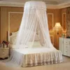 Elegant Hung Dome Mosquito Net pour lit double princesse Girl Girl Round Ronde Couche de literie en dentelle 240407