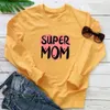 Designer Women's Hoodies Sweatshirts Hot Mothers Day Super Mom Letter Love Gedrukte ronde nek lange mouwen hoodie